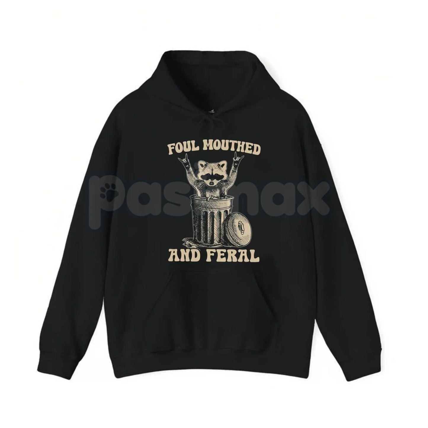 Foul Mouthed and Feral Raccoon T-Shirt – Funny Trash Panda Hoodie & Sarcastic Chaos Sweatshirt
