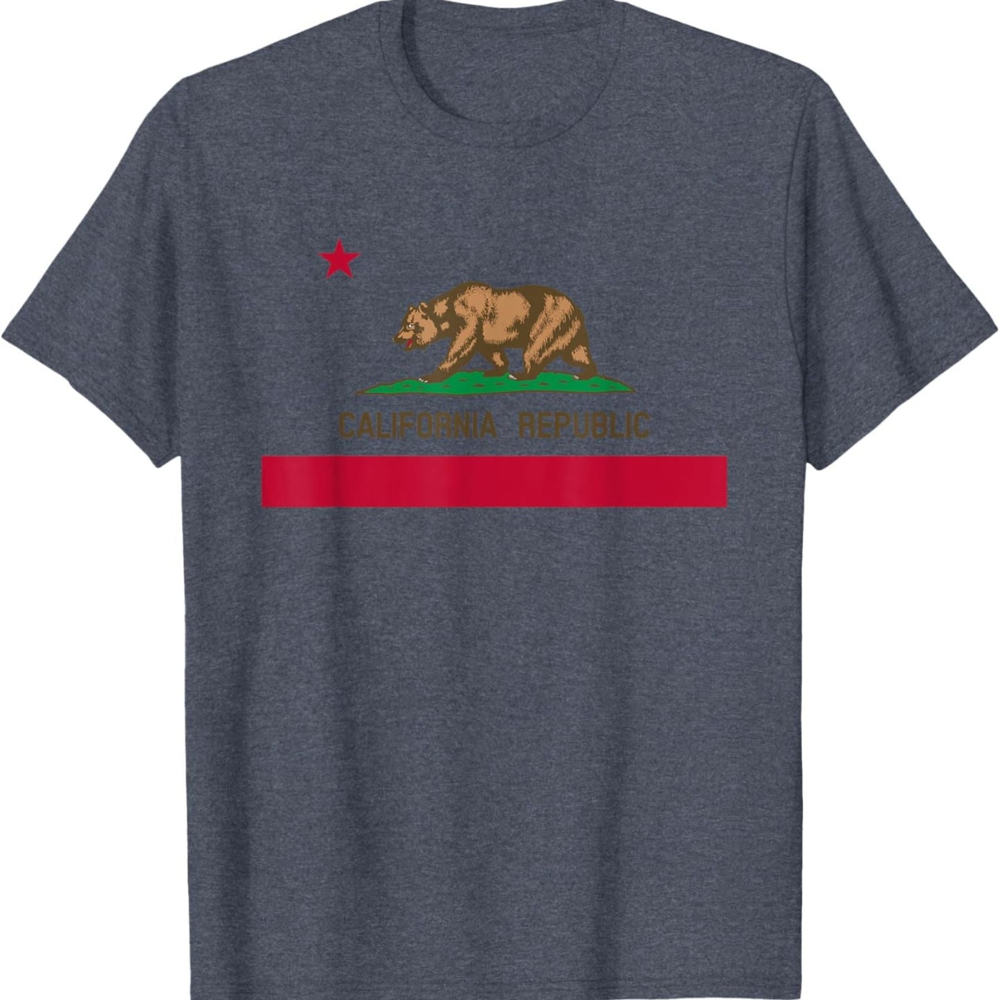 California Republic Flag T-Shirt - Patriotic State Travel USA Gift Tee, California Bear Apparel