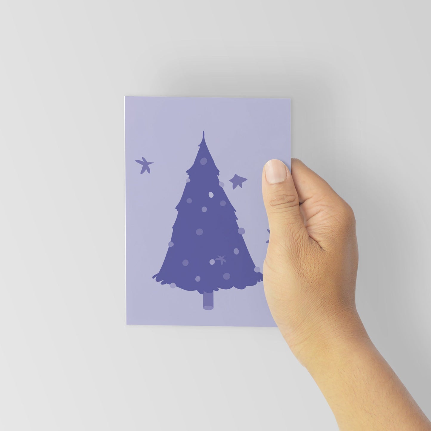 Pastel Christmas Tree Greeting Cards, Set of 24