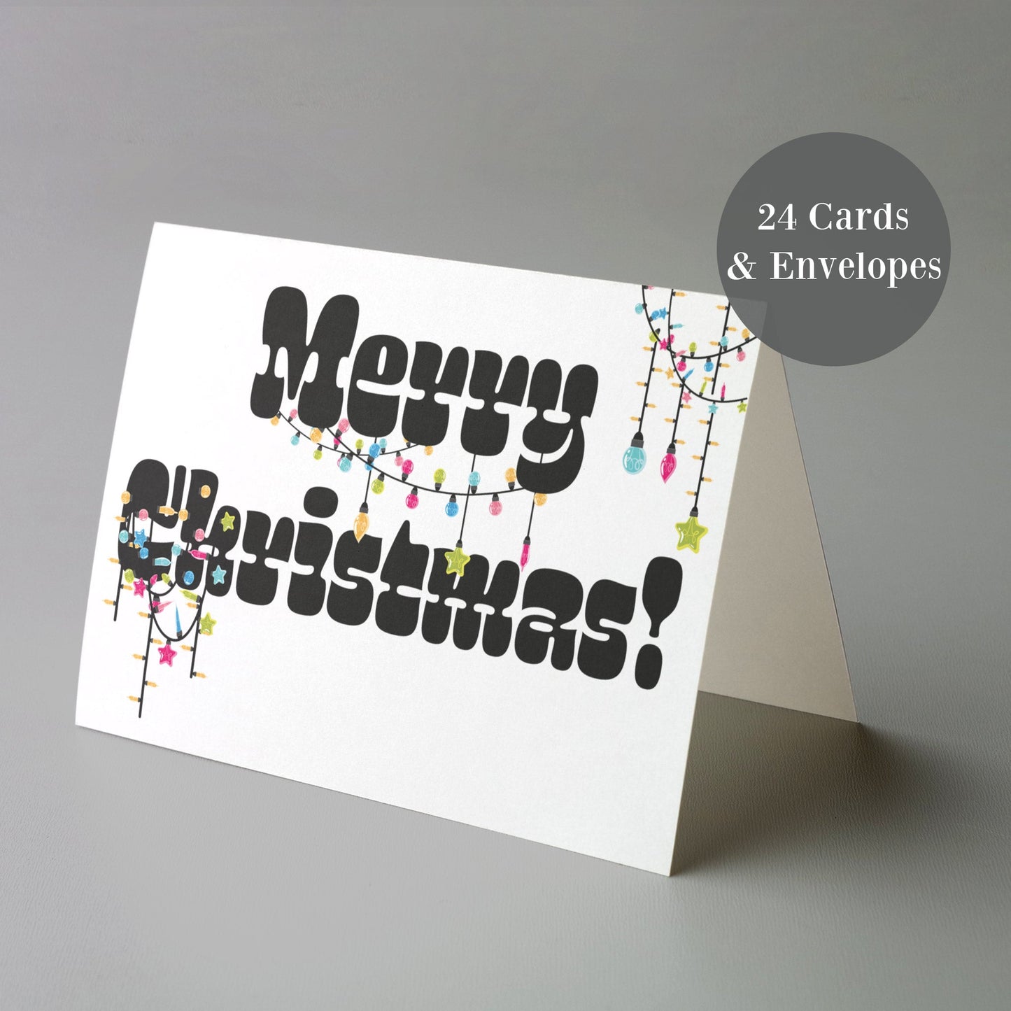 Merry Christmas Greeting Cards, Set of 24