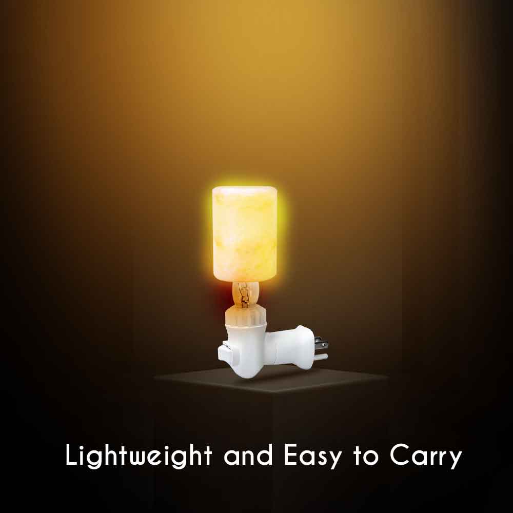 Pride of India Crystal Salt Night Lamp - Made w/ Naturally Occurring Himalayan Pink Salt– Home Decor – Handcrafted – Elevates Mood/ Brightens Space – Better Air Quality-1