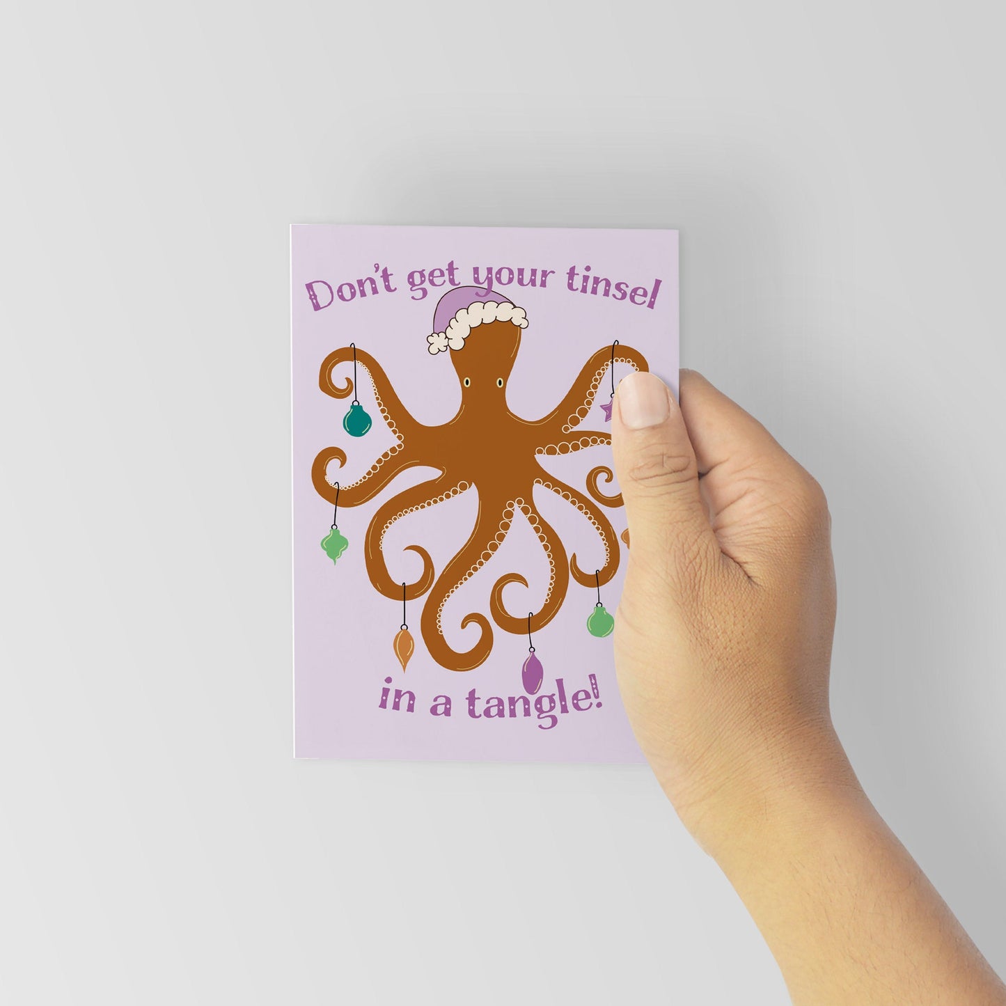 Lobster and Octopus Christmas Greeting Cards, Set of 24