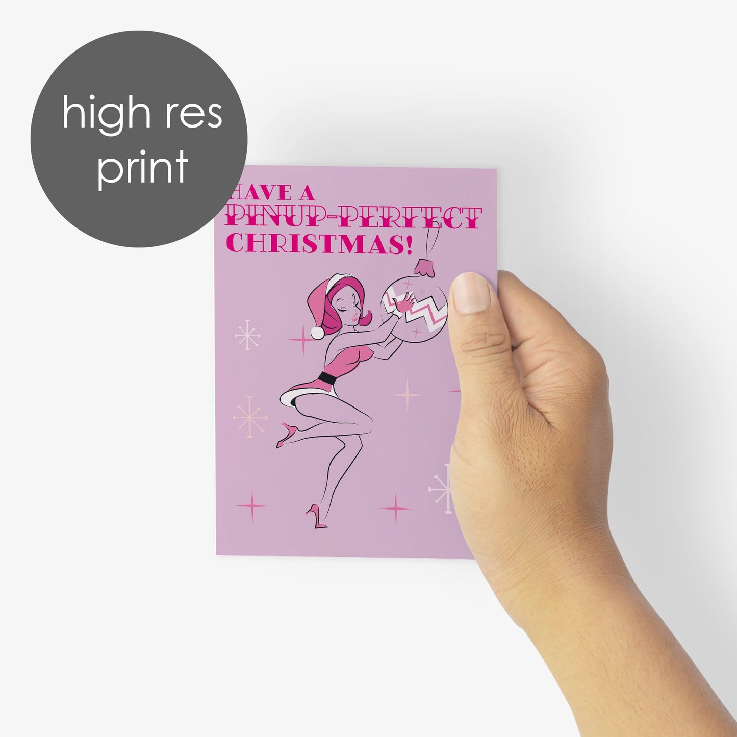 Pinup Vintage Christmas Cards, Set of 24
