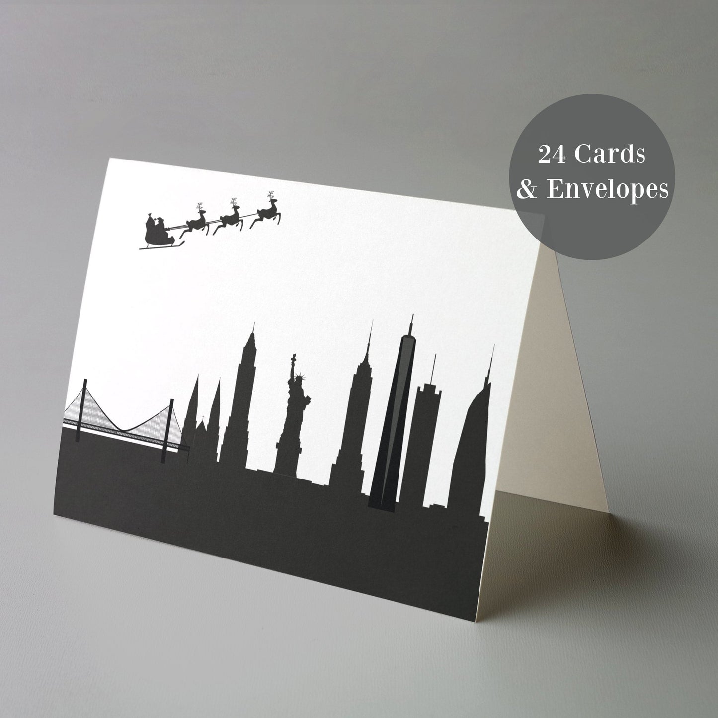 Santa Christmas Cards, Set of 24