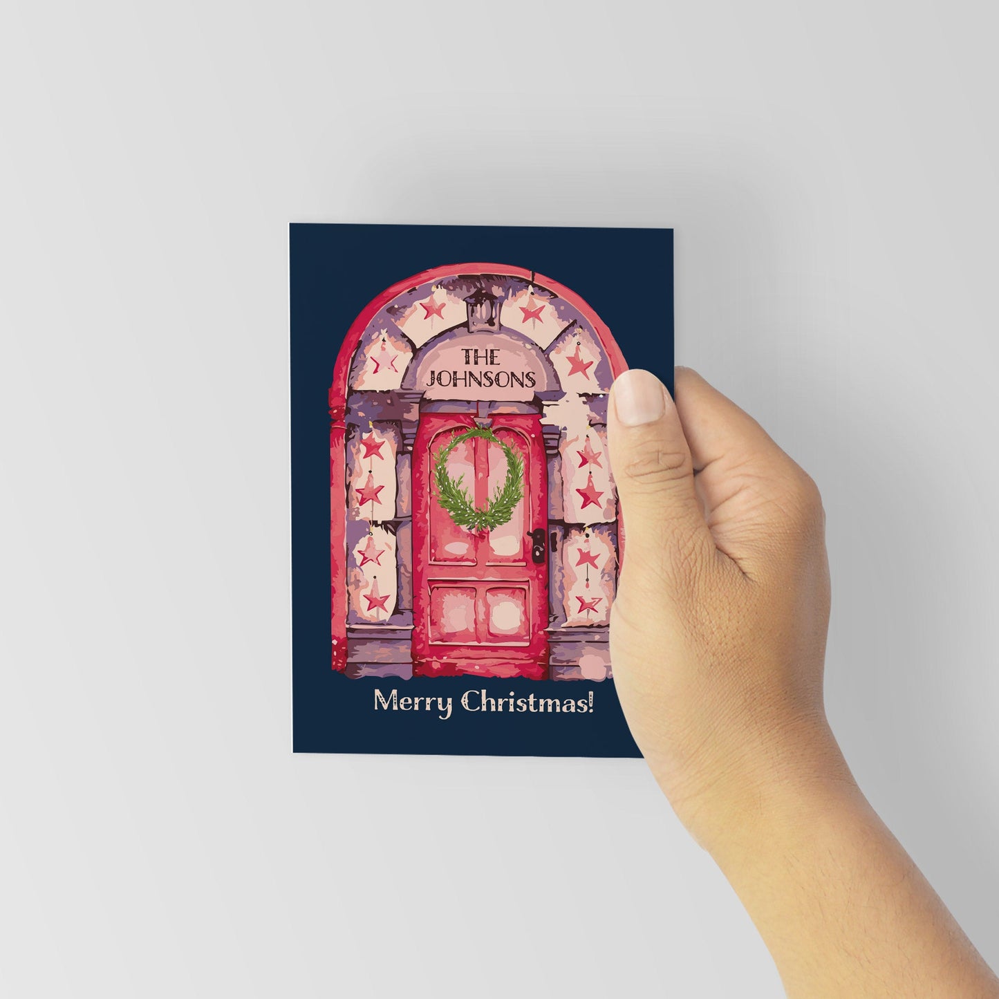 Personalized Classic Christmas Cards, Set of 24