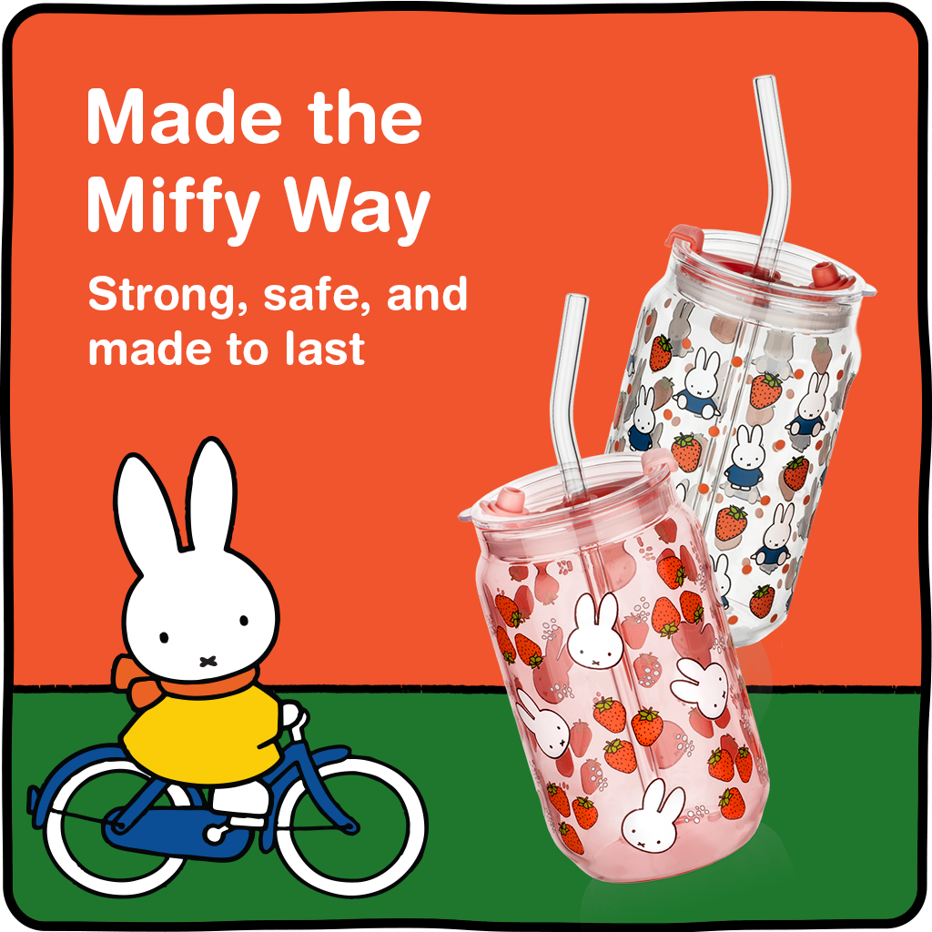 Miffy Strawberry Drinking Glasses - 16 oz