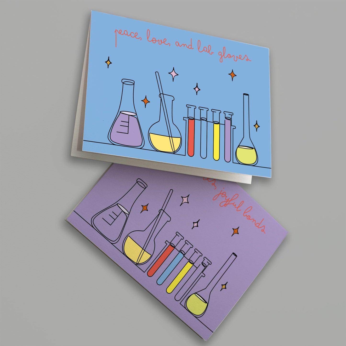 Scientist Christmas Greeting Cards, Set of 24