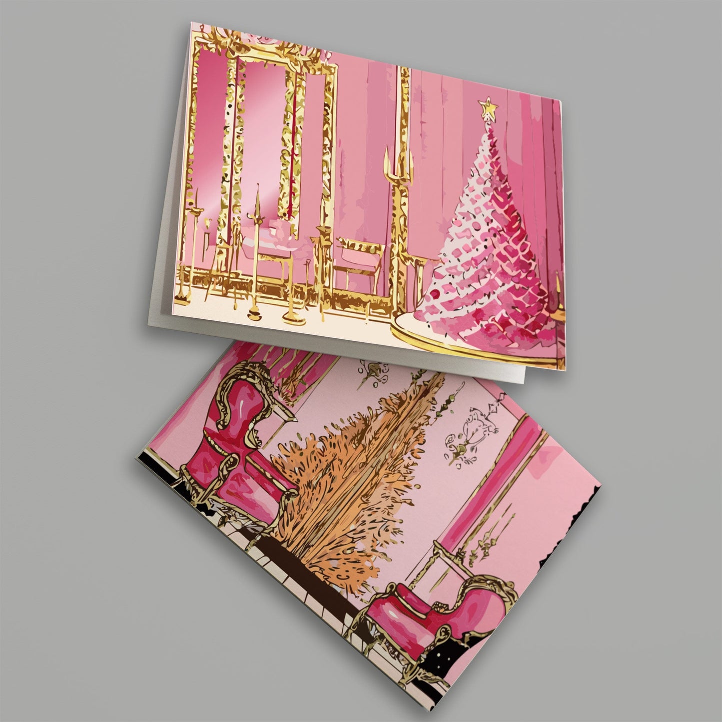 French Ballroom Christmas Cards, Set of 24