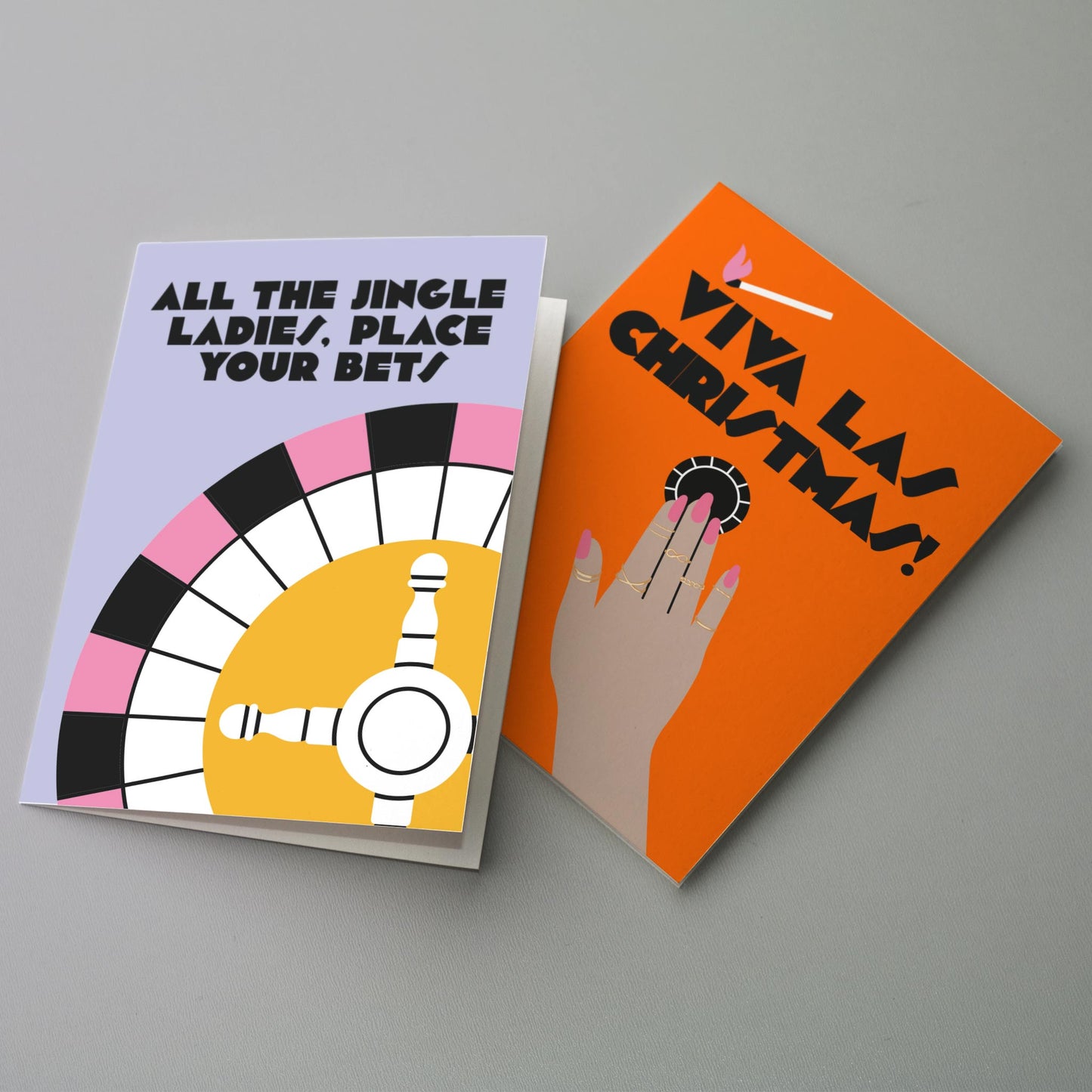 Vegas Christmas Greeting Cards, Set of 24