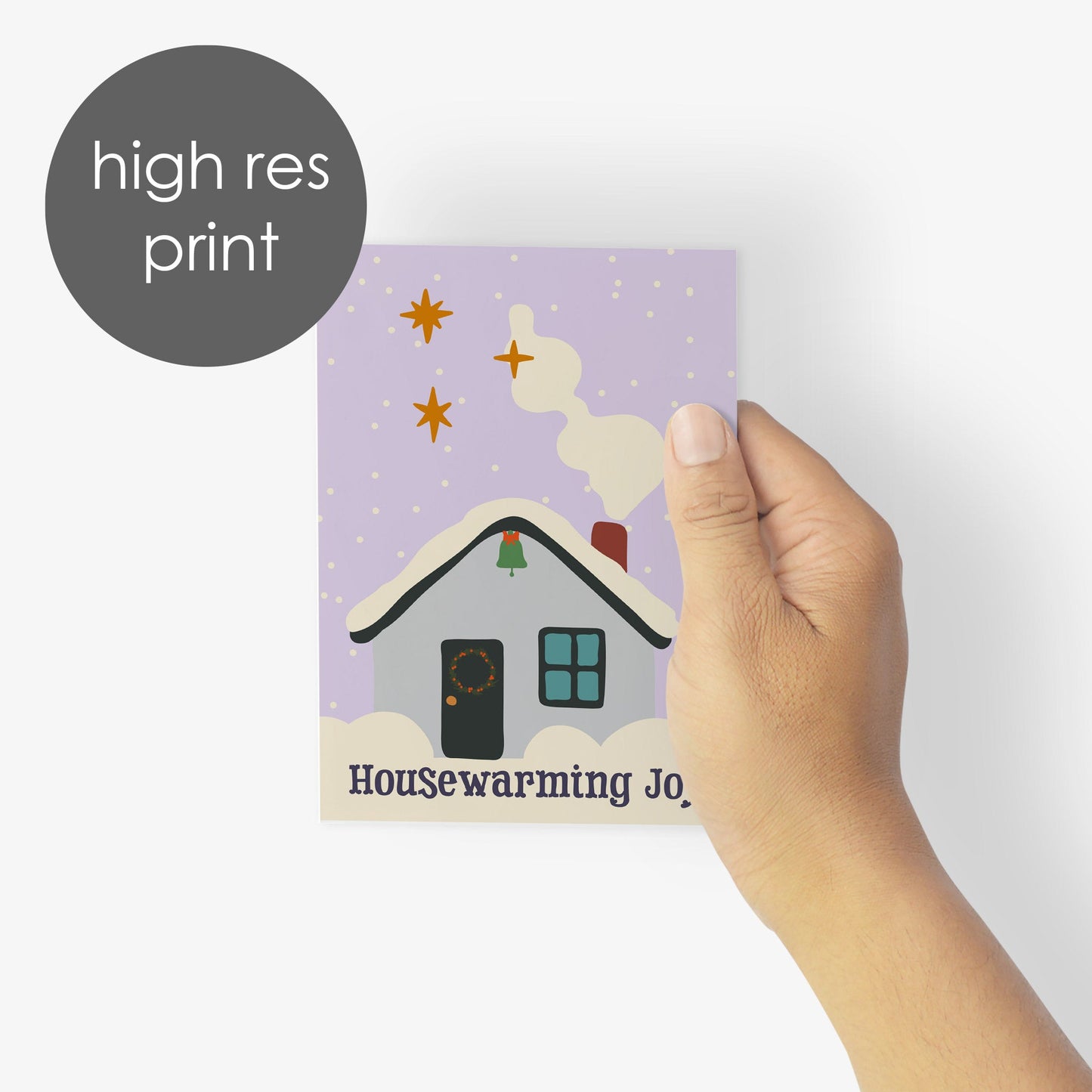 Winter Holidays Housewarming Greeting Cards, Set of 24