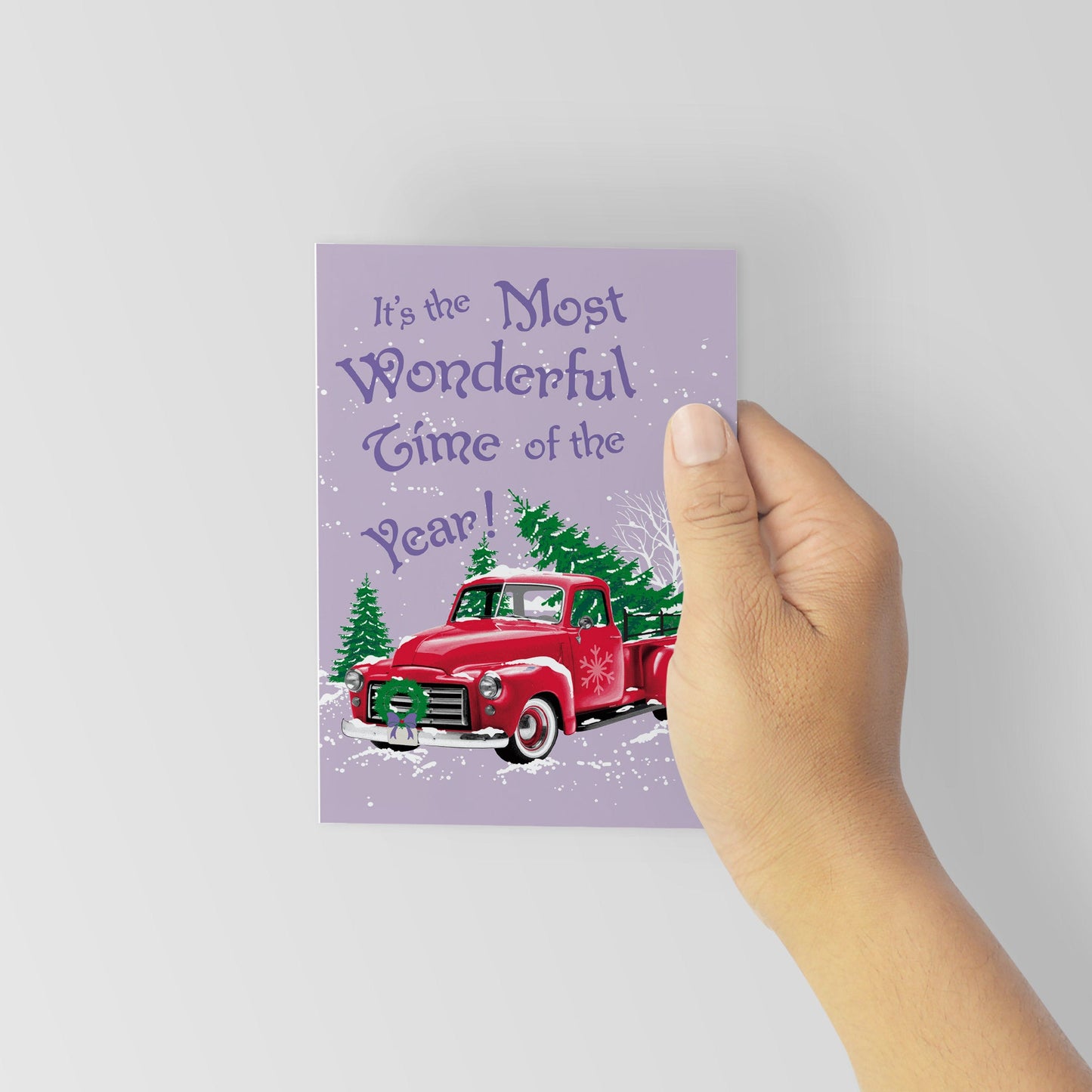 Vintage Truck Christmas Greeting Cards, Set of 24