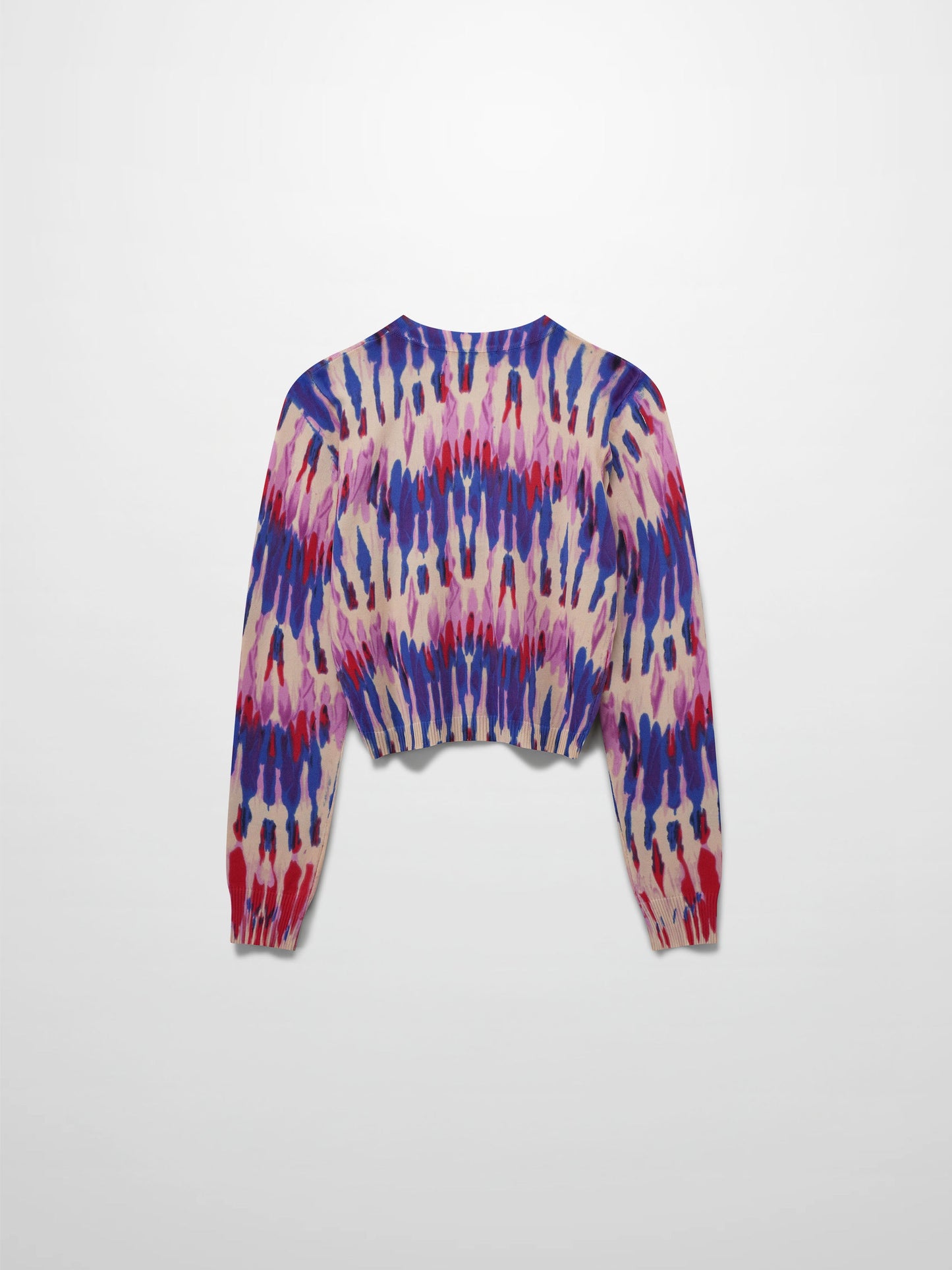 Buttoned Cardigan-Pink Watercolor-3