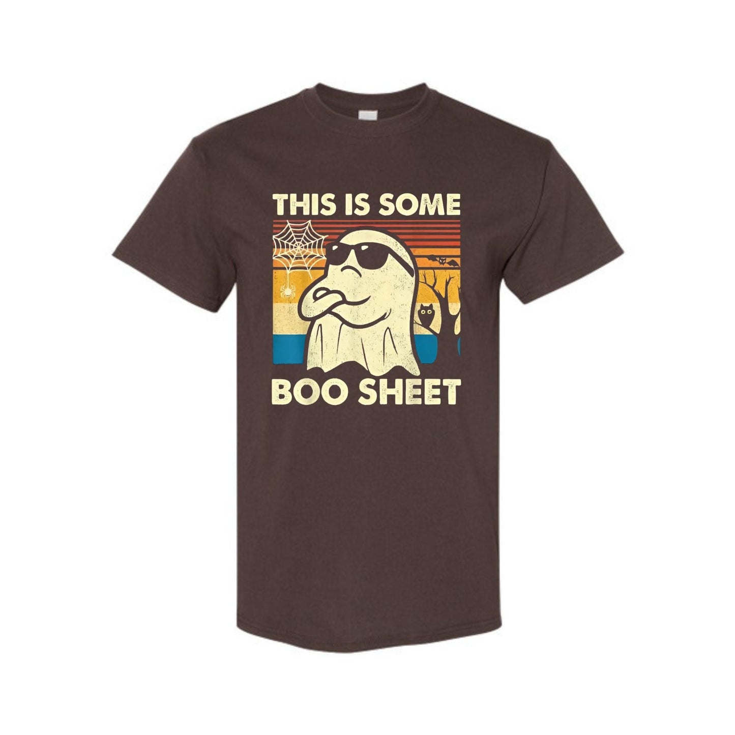 "This is Some Boo Sheet" Ghost T-Shirt - Funny Retro Halloween Apparel for Men & Women