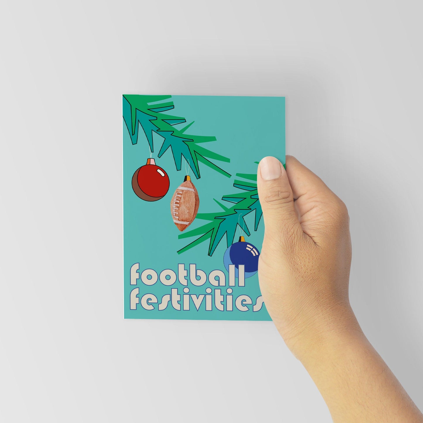 Football Christmas Cards, Set of 24