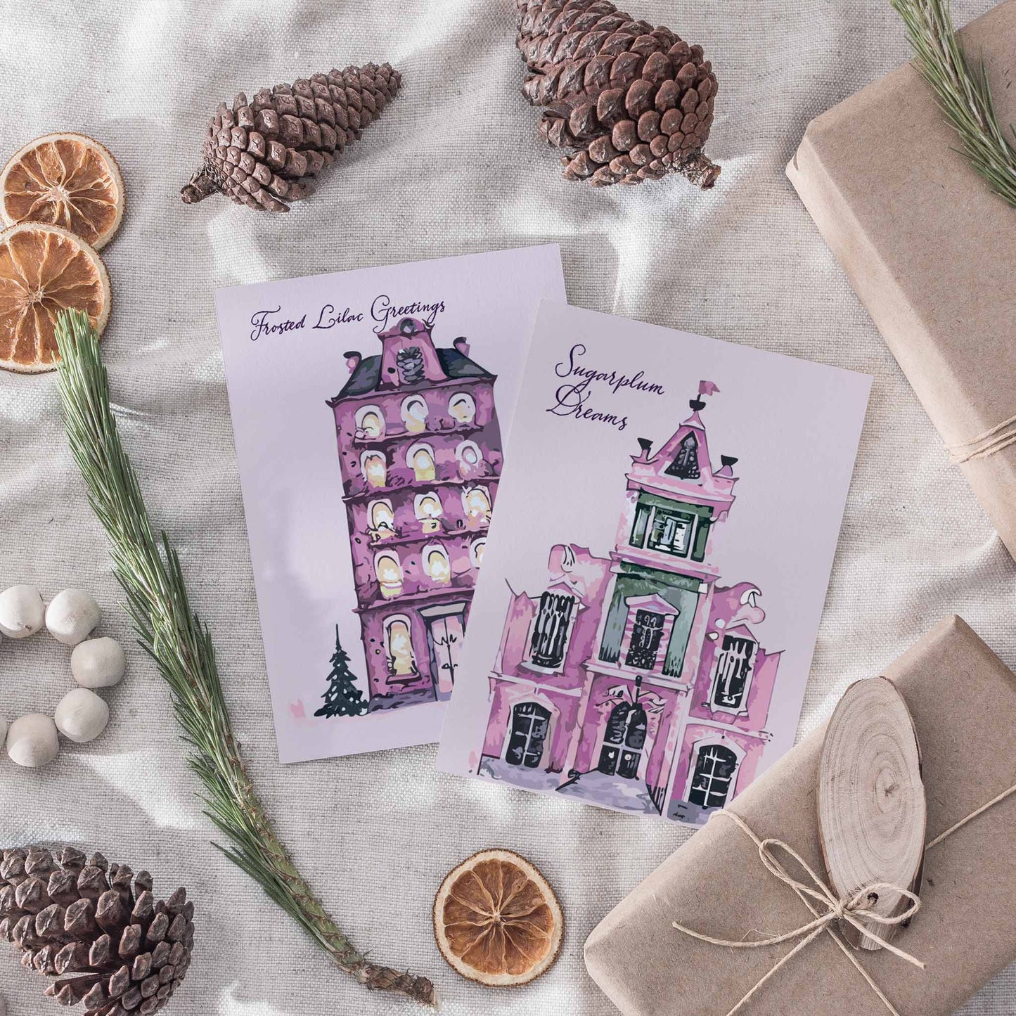 Christmas Neighborhood Greeting Cards, Set of 24