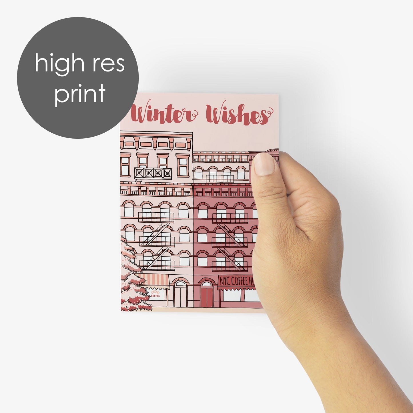 Winter Wishes Holiday Greeting Cards, Set of 24