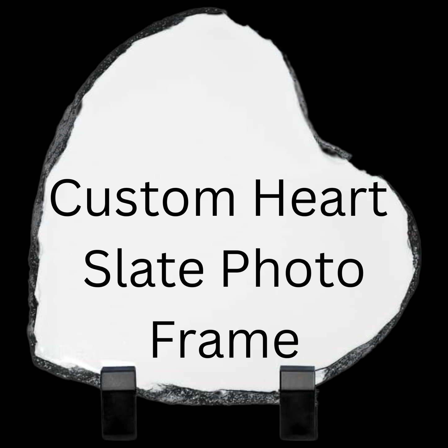 LIVE SALE - Heart-Shaped Custom Slate Photo Frame for Festival Memories