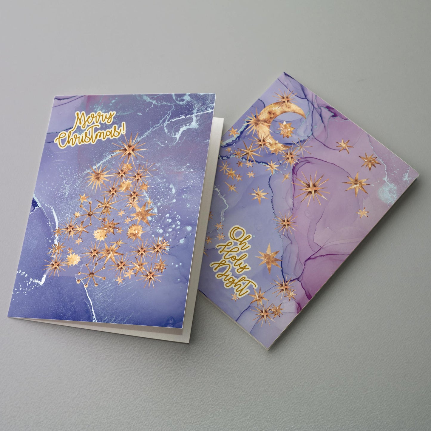 Starry Night Merry Christmas Cards, Set of 24