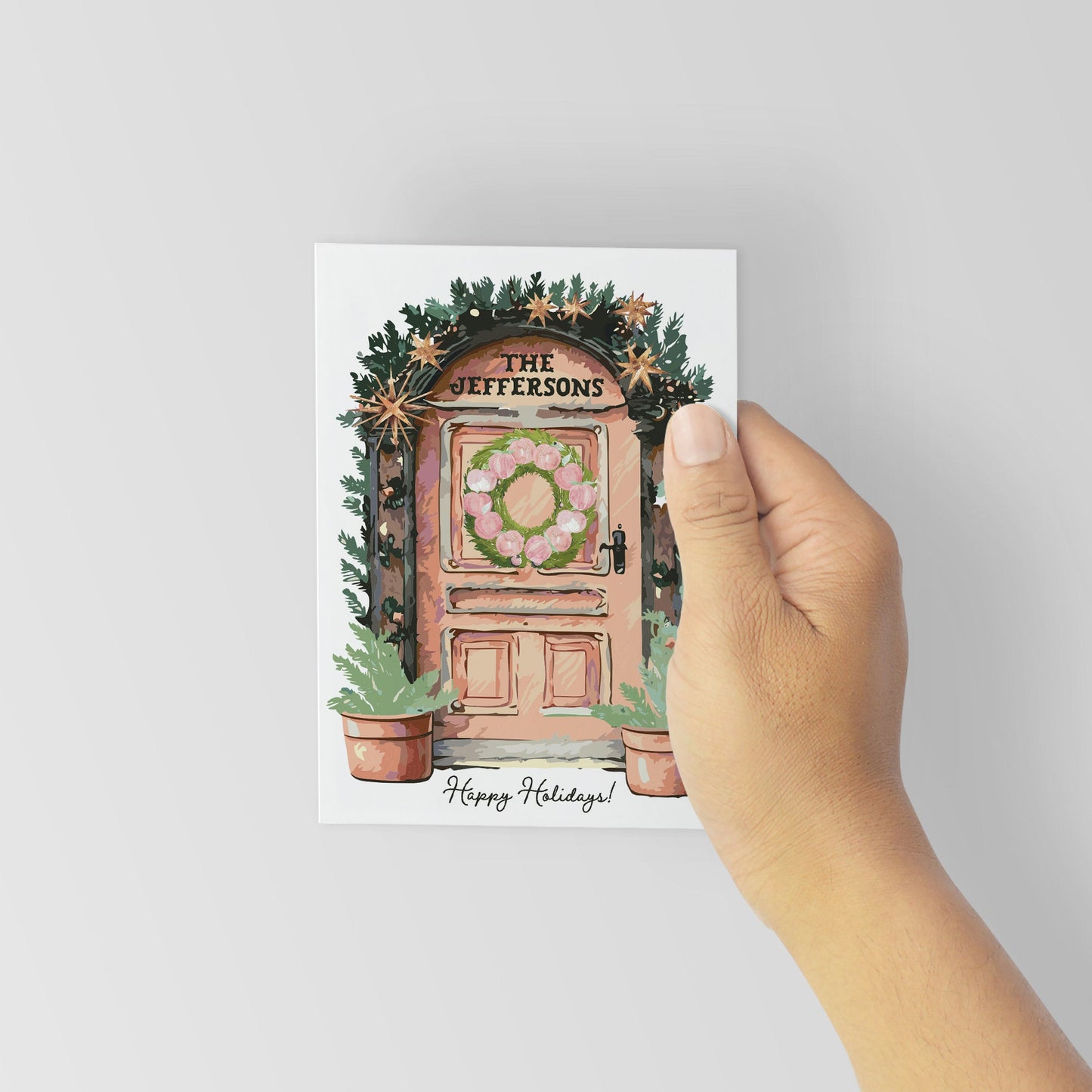 Personalized Family Name Holiday Cards