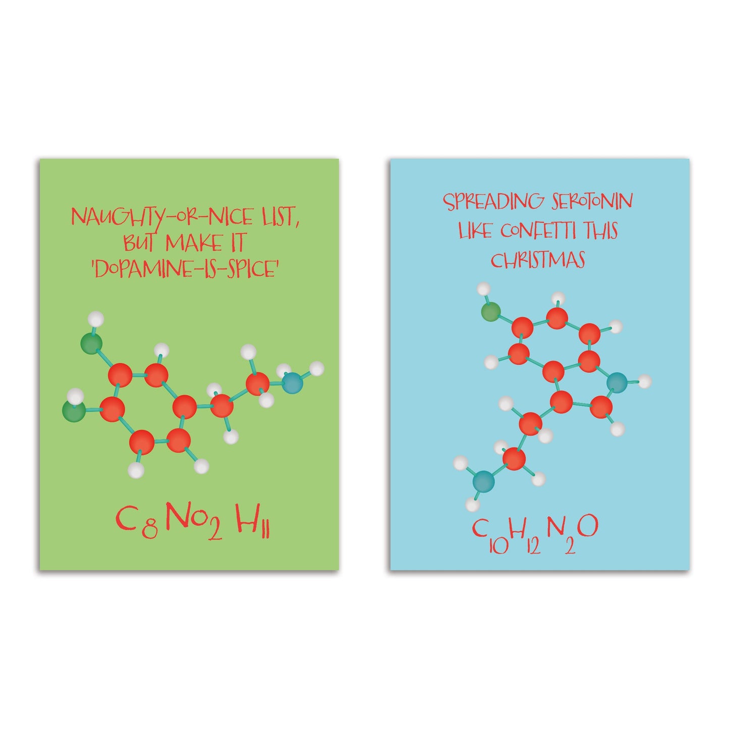 Chemistry Holiday Greeting Cards, Set of 24