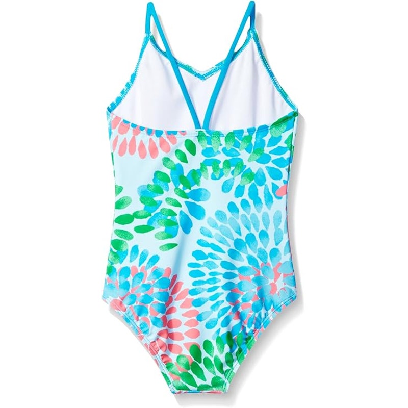 NWT New Kanu Surf Girls 2T Daisy Blue Beach Sport One Piece Swimsuit