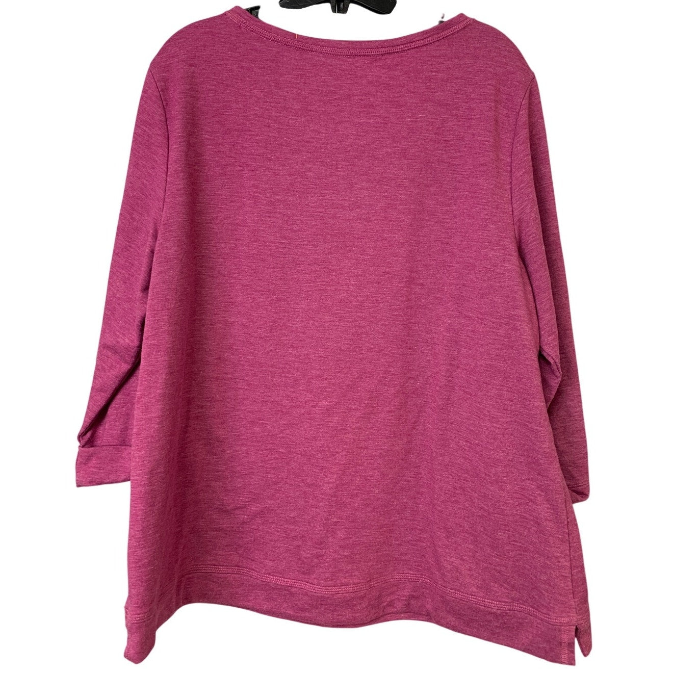 Upcycled Hand Printed Women Large Praying Mama 3/4 Sleeve Lightweight Sweatshirt