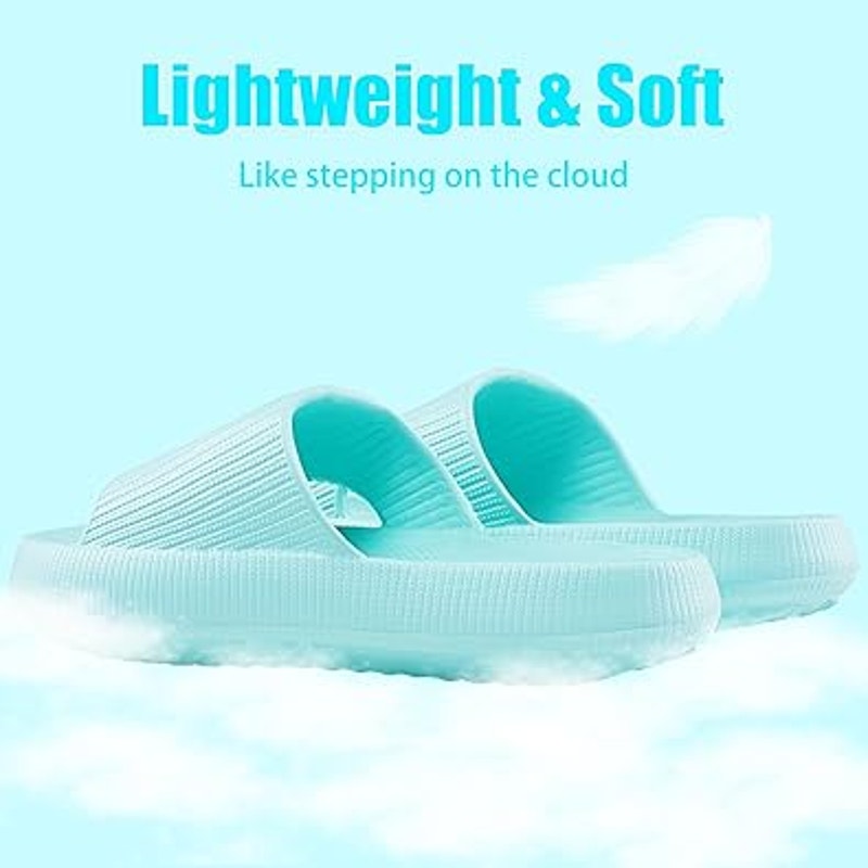 New Rosyclo Womens Size 8 Mint Green Slide On Cushioned Sandals House Slippers