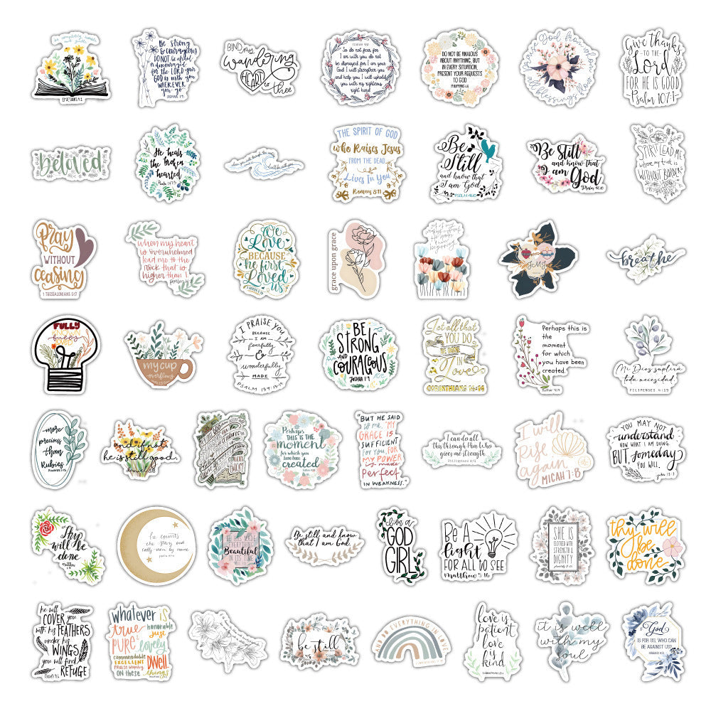 Cross-border Bible Graffiti Notebook Luggage Scooter Waterproof Stickers