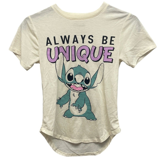 Disney Child XS Always Be Unique Stitch Short Sleeve Cotton Blend Tee Shirt