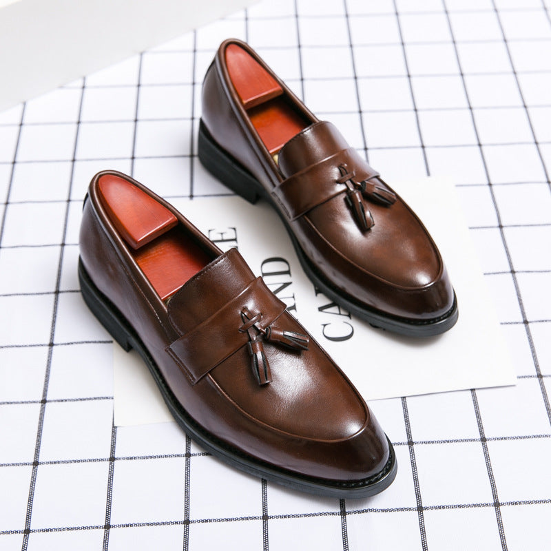 Men's Casual Loafers Classic Tassel Leather Dress Shoes