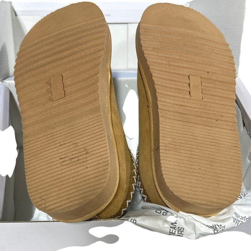 Dream Pairs Mens Size 13 Brown Faux Suede Slide On Fuzzy Memory Foam Slippers
