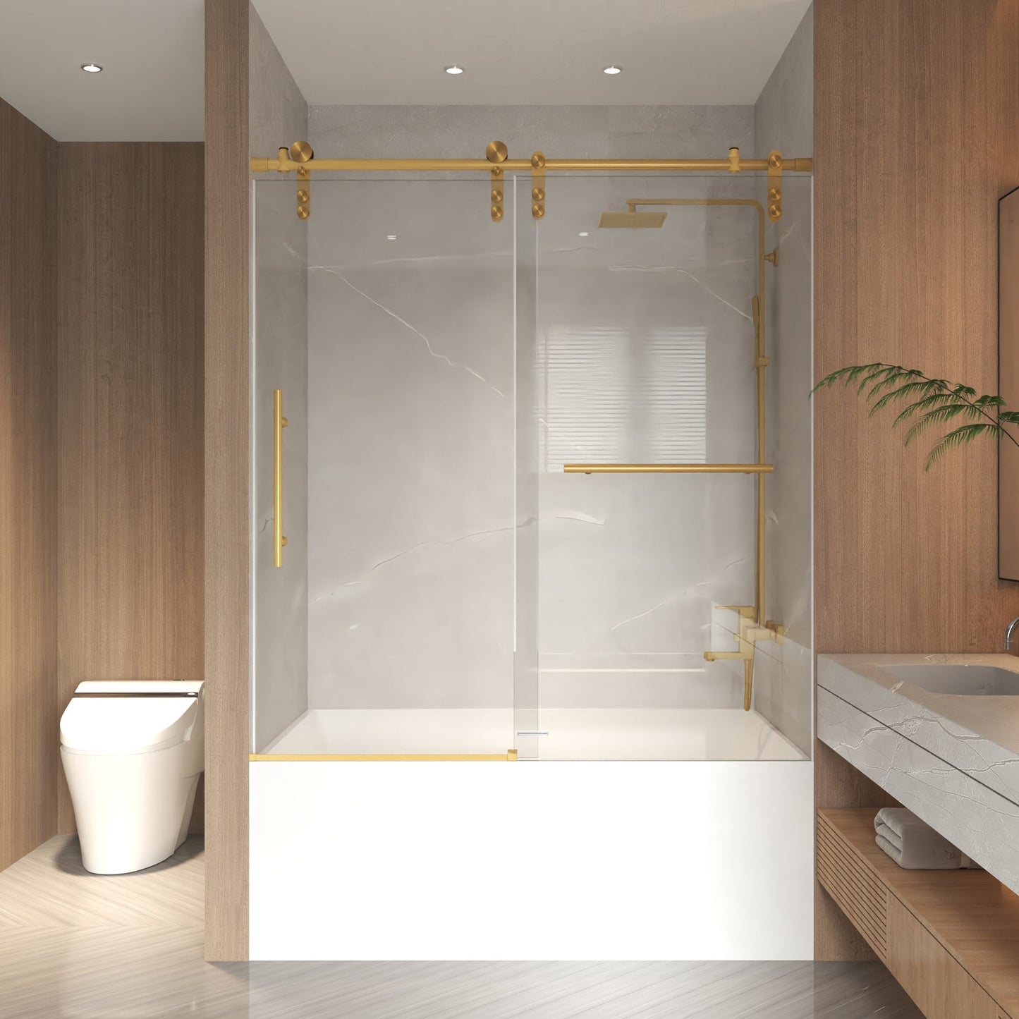 Frameless Sliding Bathtub Door