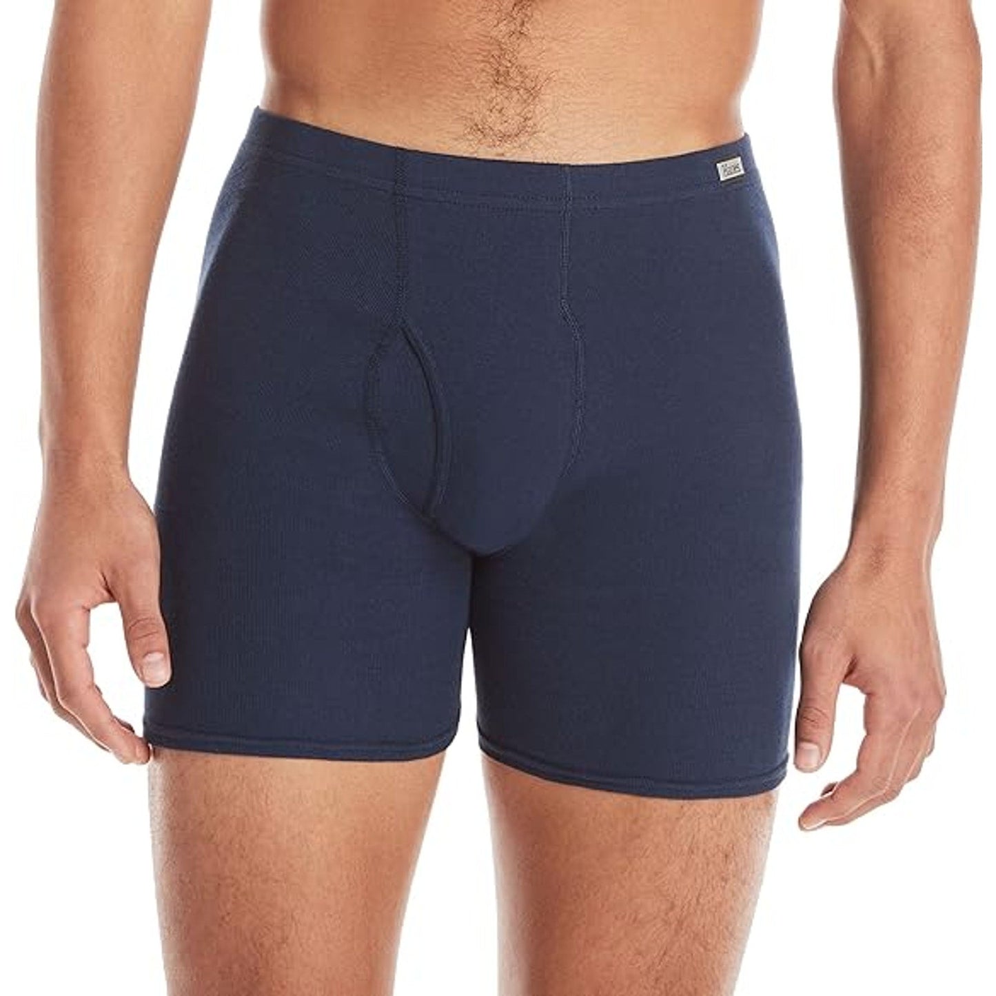 New Hanes 6 Pack Men Medium Blue Gray Black Moisture Wicking Cotton Boxer Briefs