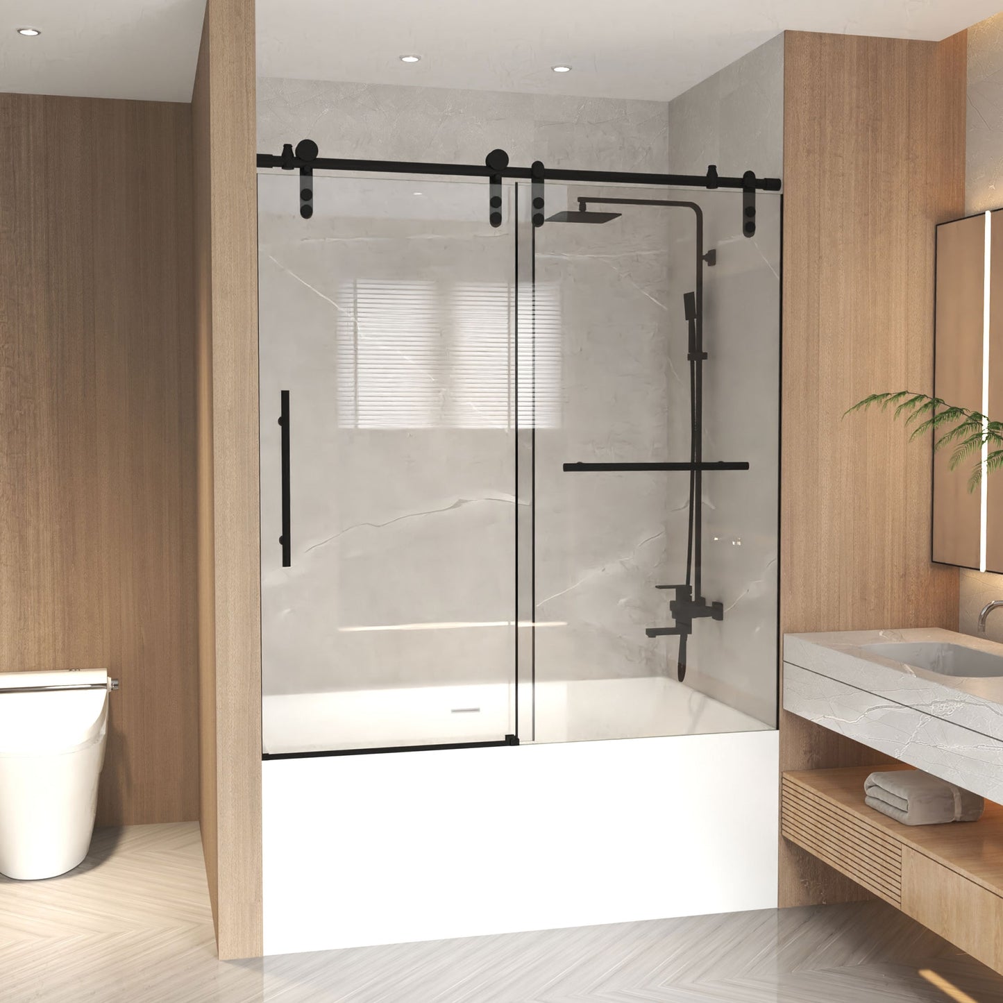 Frameless Sliding Bathtub Door