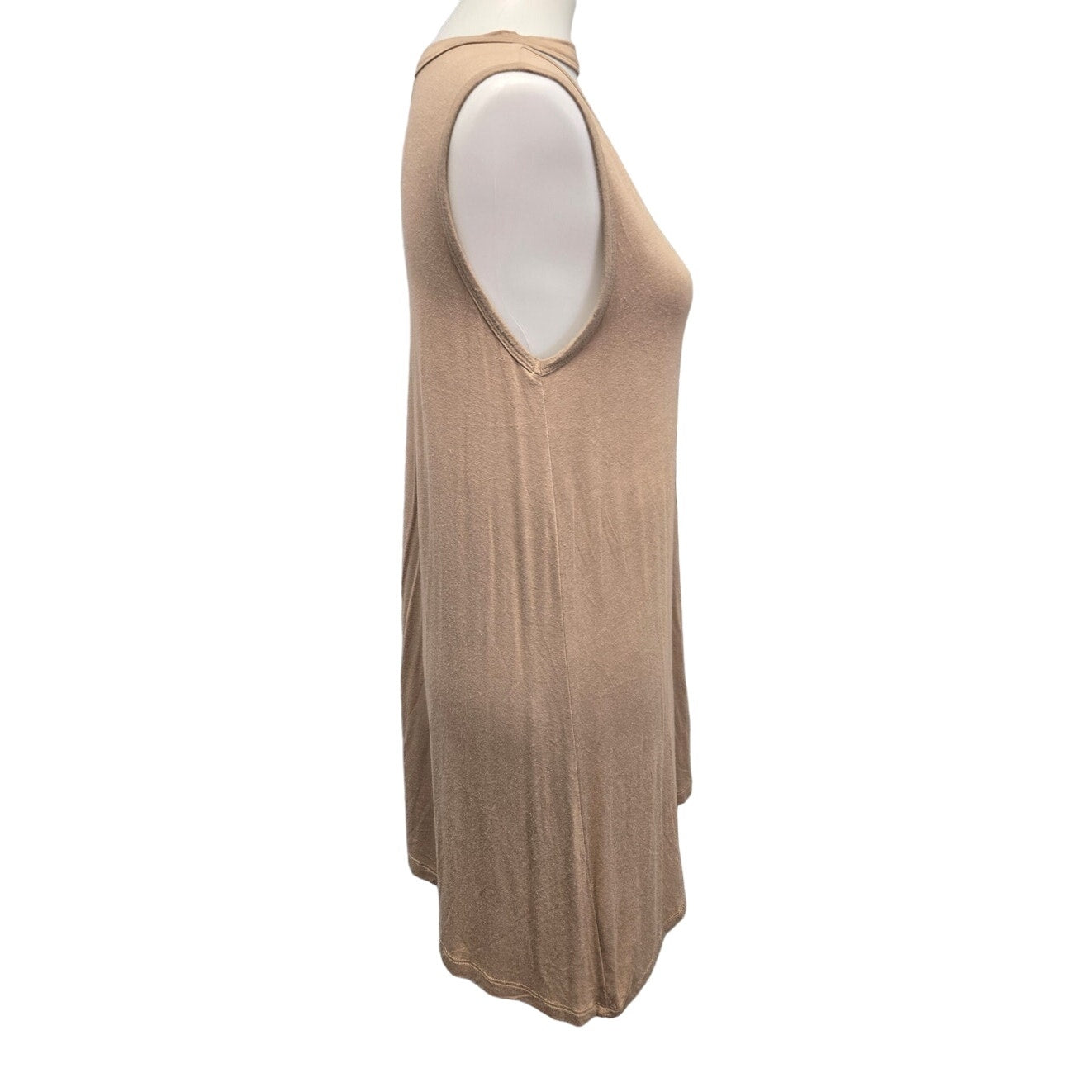 Coco + Carmen Womens Small Sleeveless V-Neck Rayon Spandex Stretchy A-Line Dress