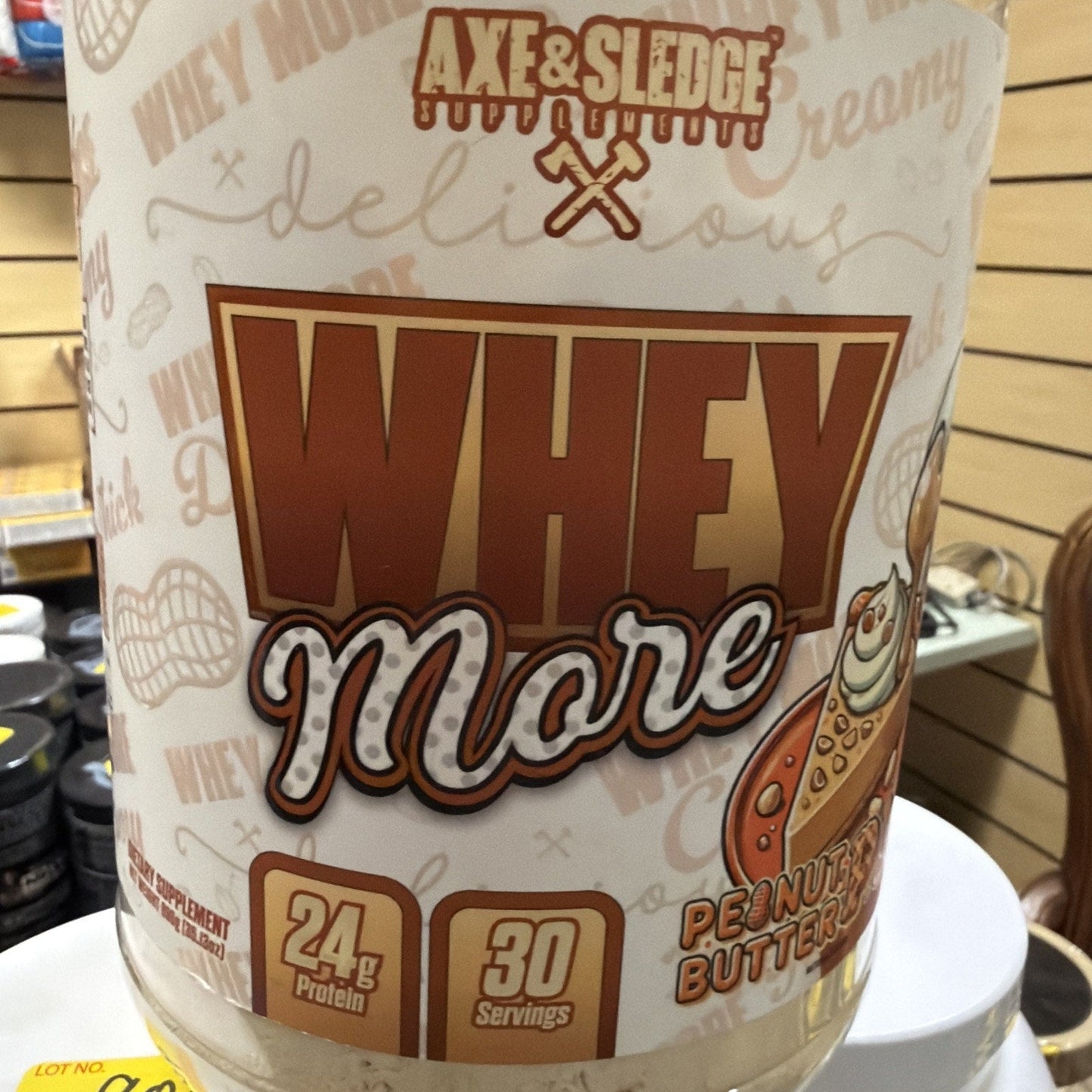 SEALED - Axe & Sledge Whey More PEANUT BUTTER PIE - 35.13 oz. EXP. 01/2027