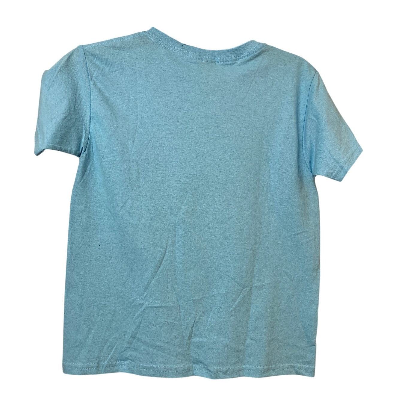 New Upcycled Hand Printed Youth Small Save Planet Earth Short Sleeve Tee Shirt