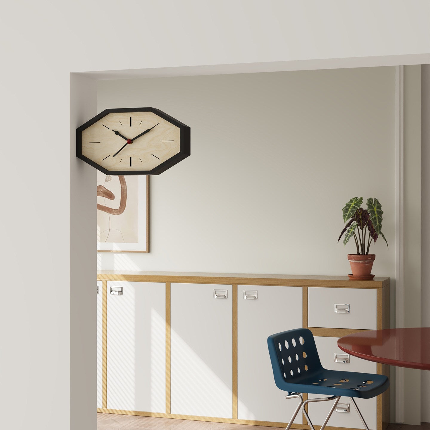 Octagon Dual-Sided Clock-1
