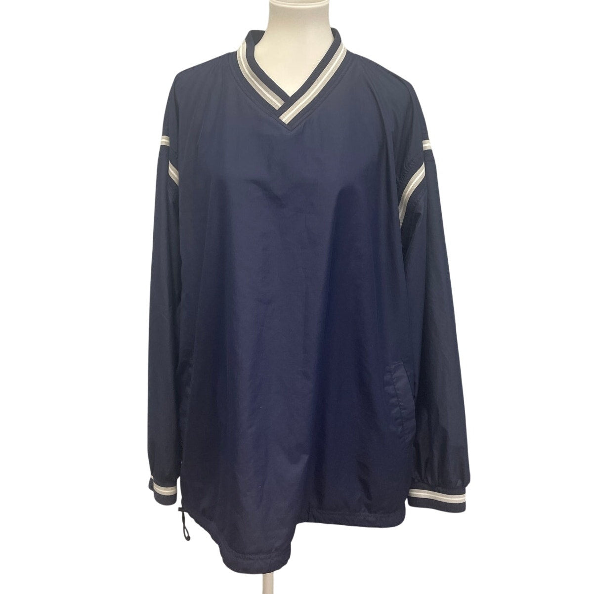 EastBay Mens 2XL Long Sleeve Lined Drawstring Waist V Neck Pullover Jacket