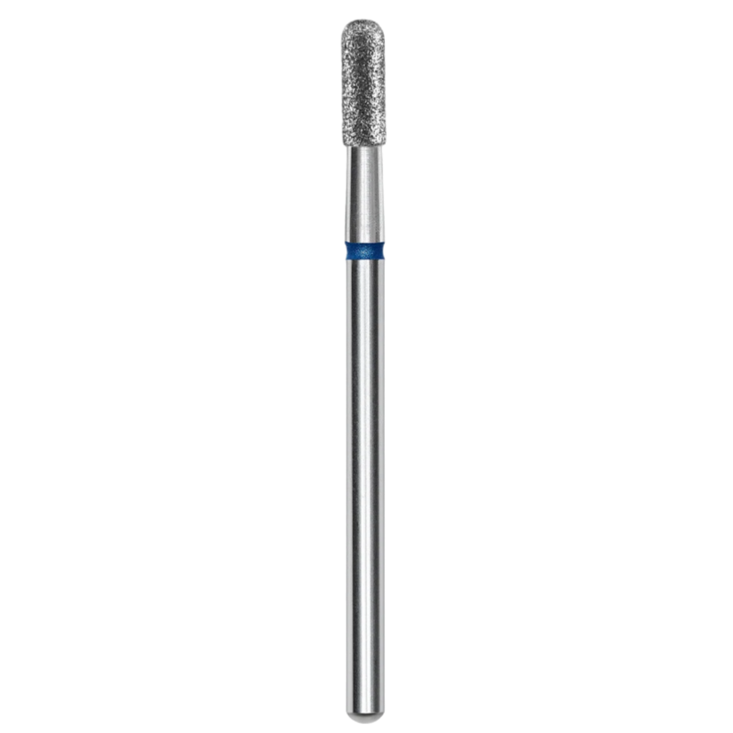 DIAMOND NAIL DRILL BIT, "CYLINDER", BLUE, HEAD DIAMETER 2.5 MM/WORKING PART 6.5 MM (FA30B023/6.5) - STALEKS™-0
