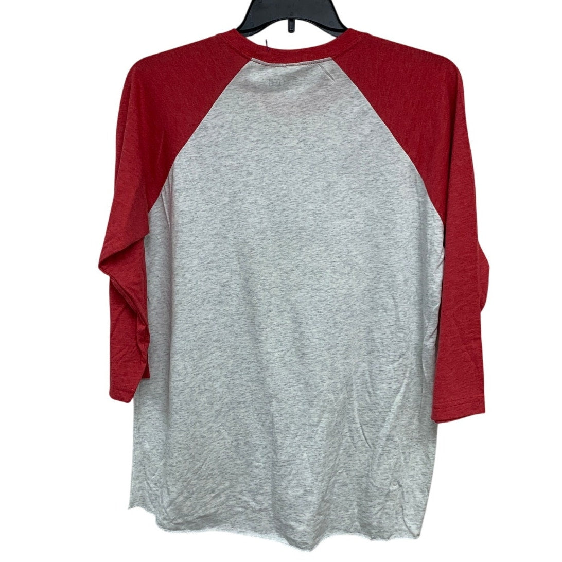 New Hand Printed Womens Large Gangsta Wrapper Christmas Long Sleeve Tee Shirt