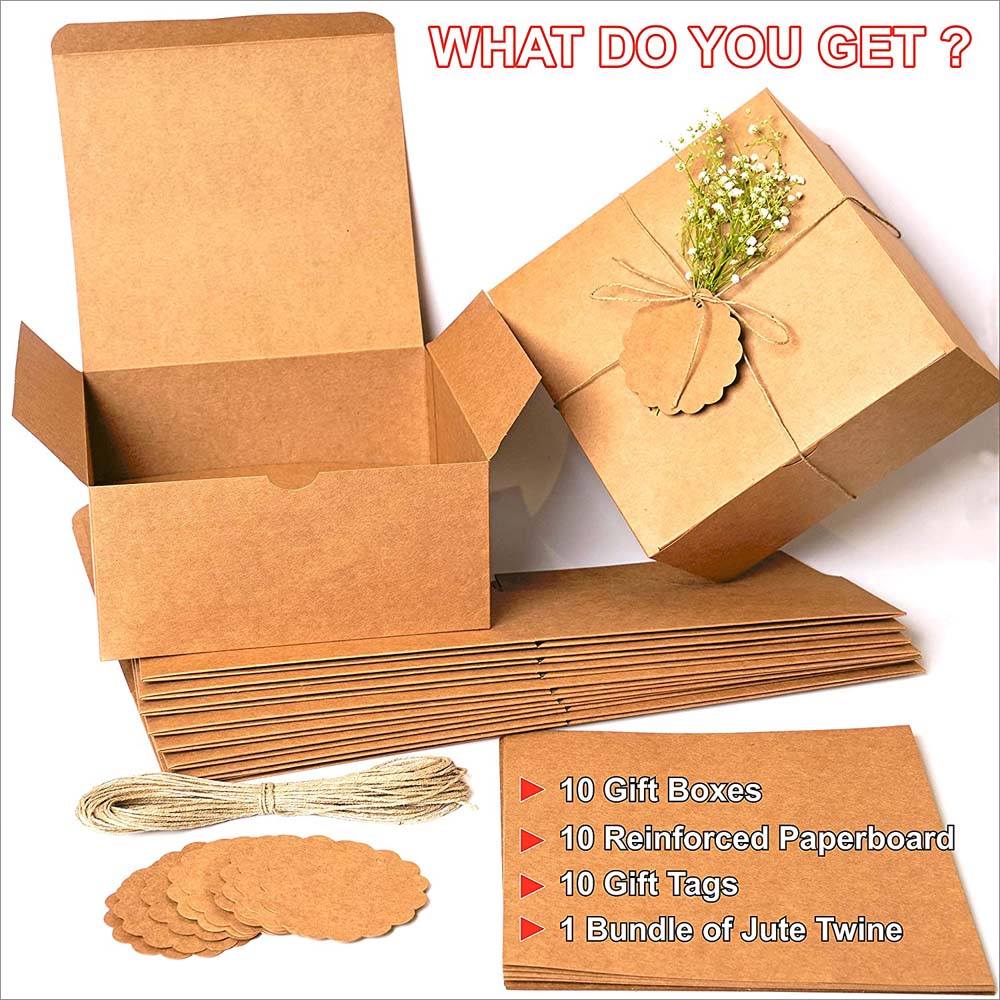 Kraft Gift Box, Pack of 10/20-1