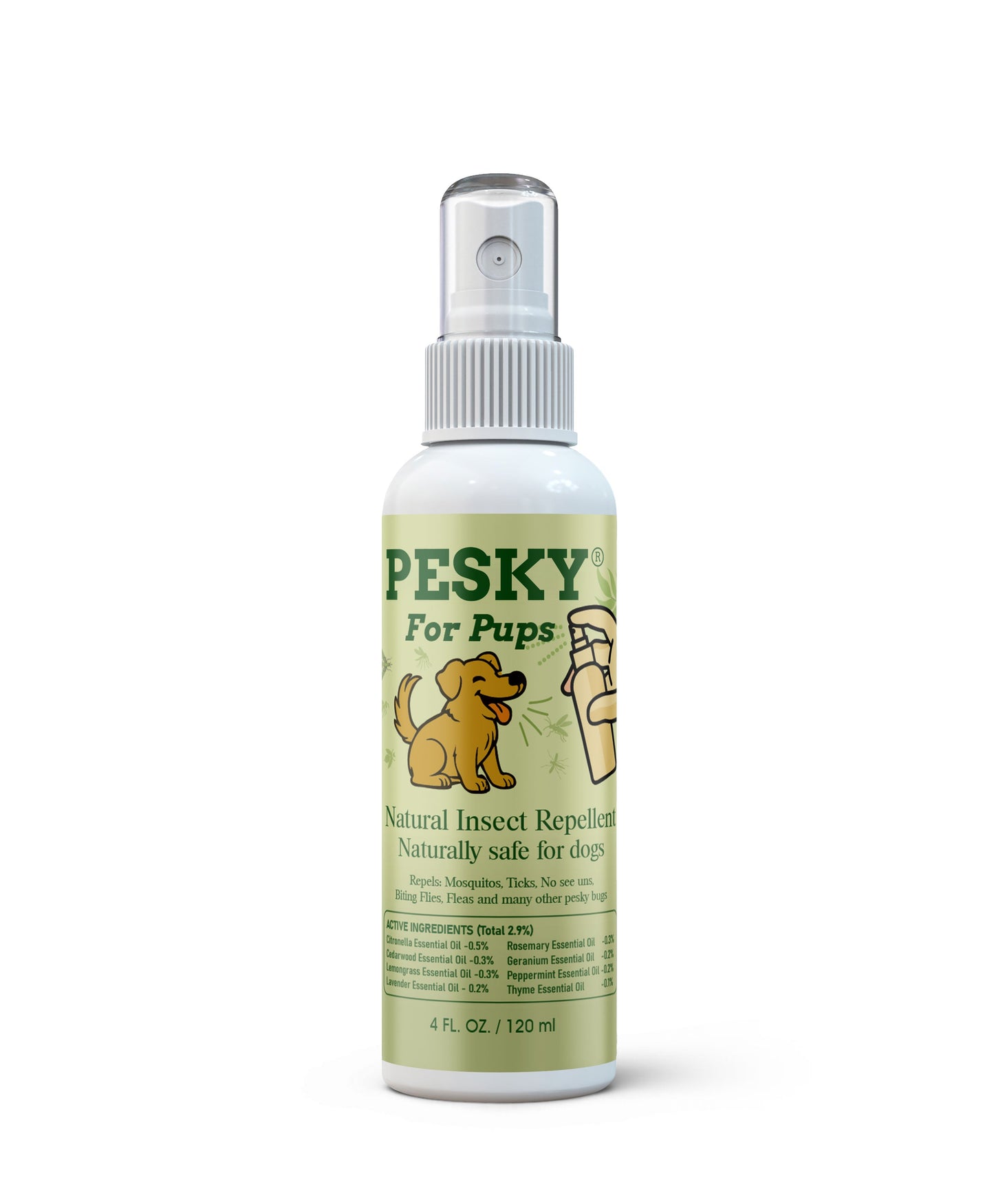 🐶 PESKY® for Pups Plant-Based Insect Deterrent Spray for Dogs-0