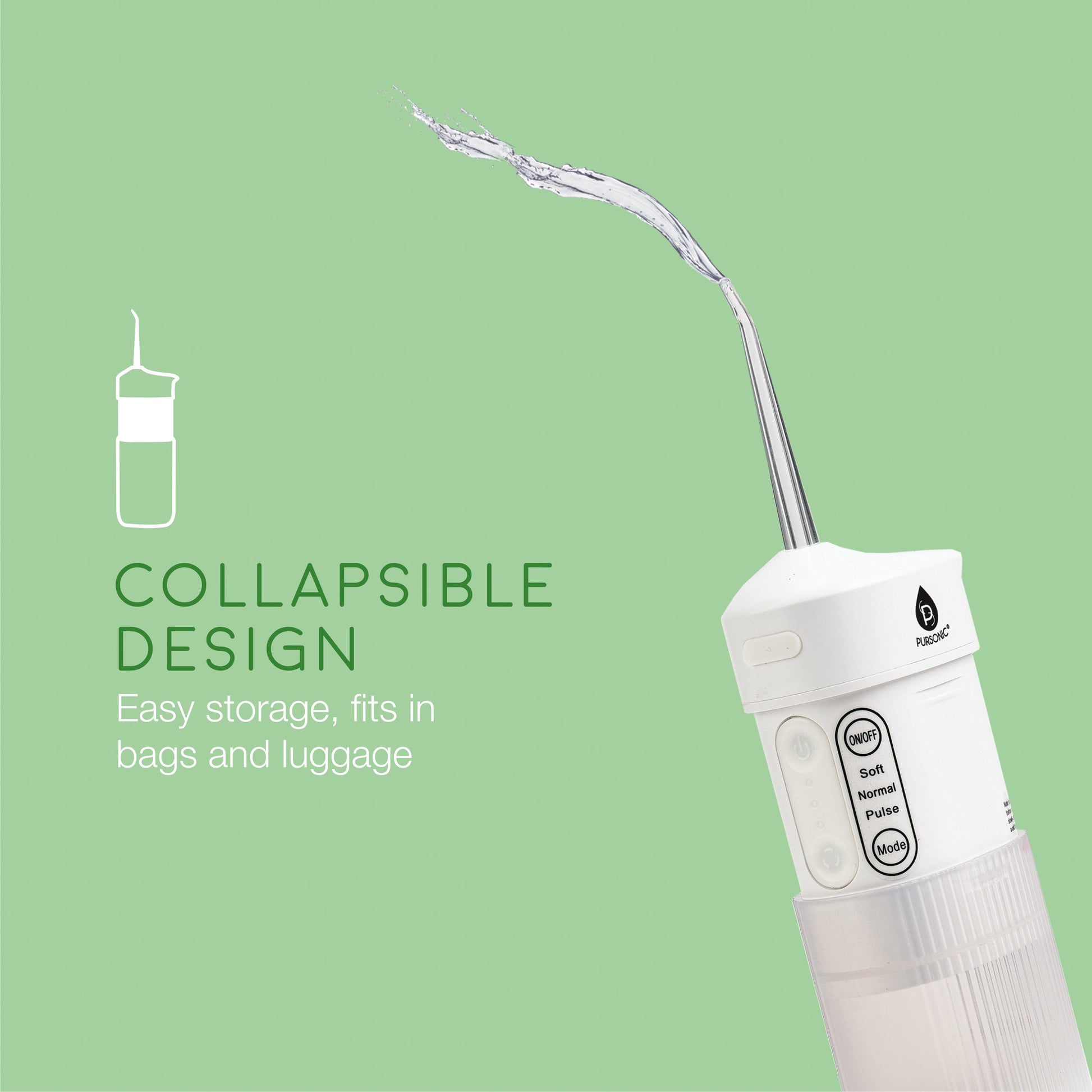 Portable USB Rechargeable Collapsible Water Flosser-2