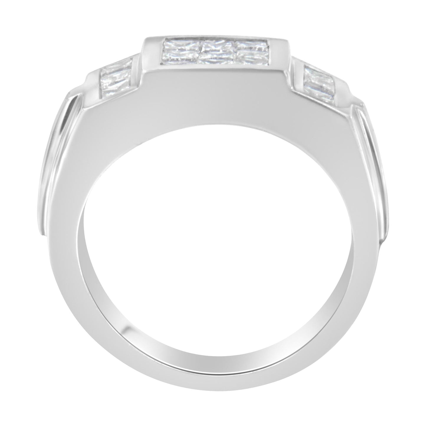 Men's 14K White Gold Diamond Cluster Ring (2 cttw, G-H Color, SI1-SI2 Clarity)-4