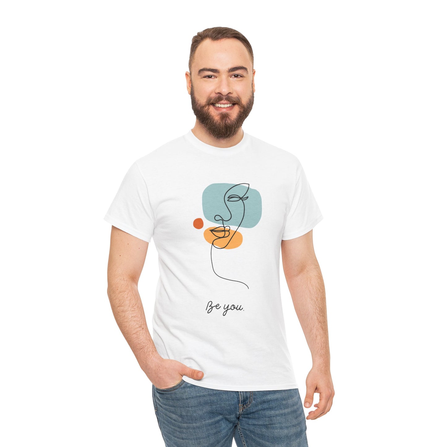 Minimalist Be You Tee, Unisex Cotton T-Shirt, Inspirational Graphic Tee, Gift for Friends, Casual Everyday Wear, Self-Love Apparel