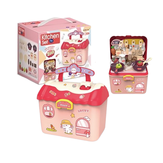 Deluxe 55-Piece Kids Kitchen Cookware Playset with Induction Hob