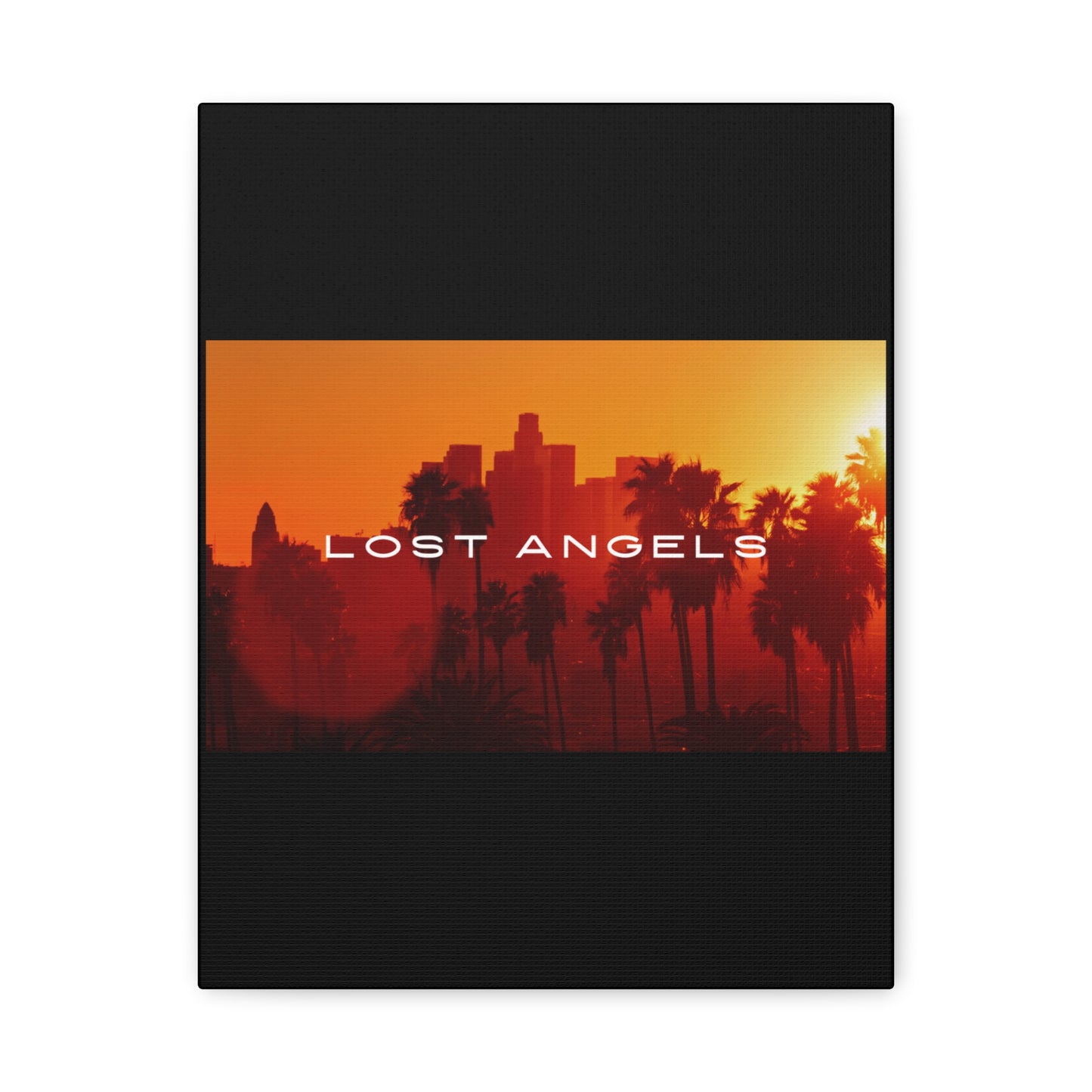 Lost Angels Wall Art Canvas | Sunset Cityscape Print, Home Decor, Gift for Art Lovers, Modern Living Room, California Vibe