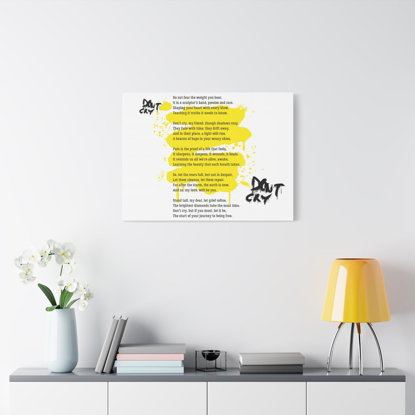 Inspirational Canvas Wall Art, Motivational Decor, Positive Quote, Home Office Wall Hanging, Unique Gift Idea, Modern Art Print