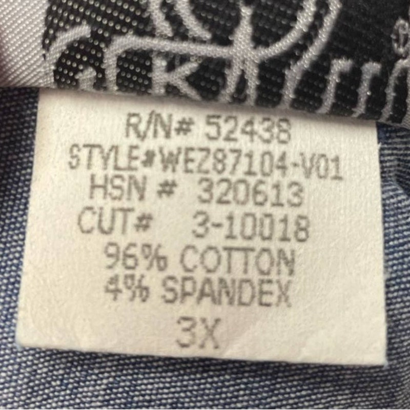 Cervelle Womens 3X Cotton Blend Elastic Waist Pull On Cropped Denim Pants Jeans